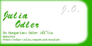 julia odler business card